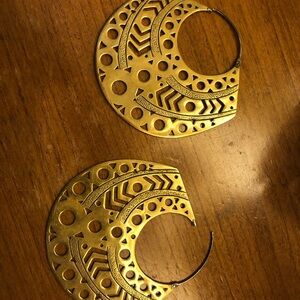 Bohemian Gold Hoop Earrings
